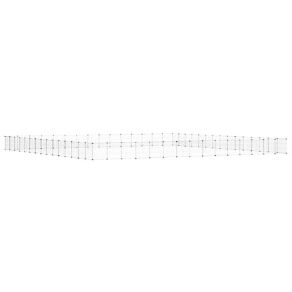 60-Panel Pet Cage with Door Black 35x35 cm Steel