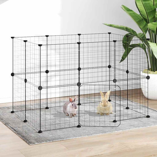 Pet Cage | Black | Powder-coated steel | 105 cm x 70 cm x 70 cm