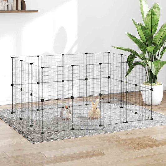 Pet Cage | Black | Powder-coated steel | 35 x 35 cm | Expandable