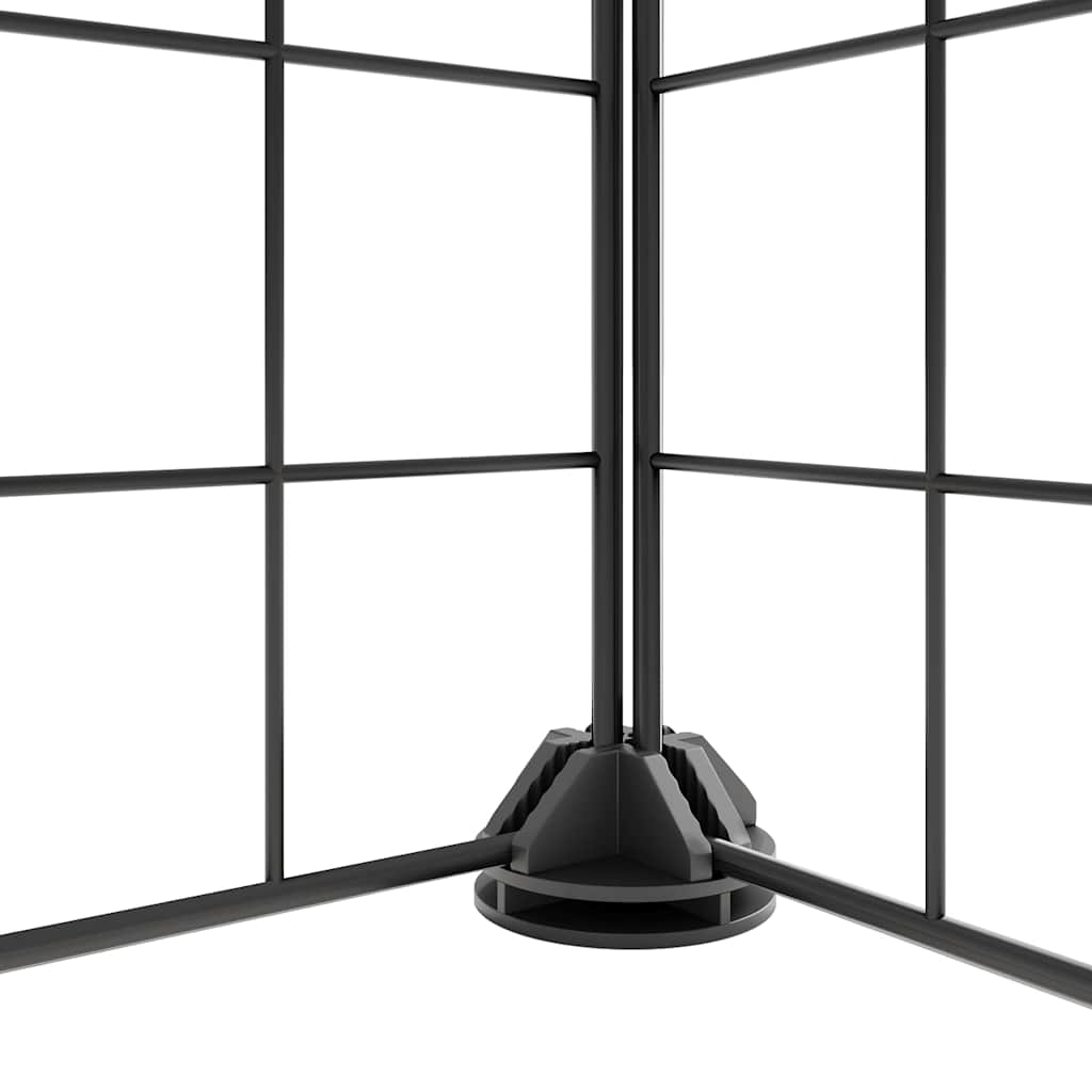 60-Panel Pet Cage with Door Black 280x245x70 cm Steel