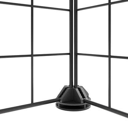 60-Panel Pet Cage with Door Black 280x245x70 cm Steel