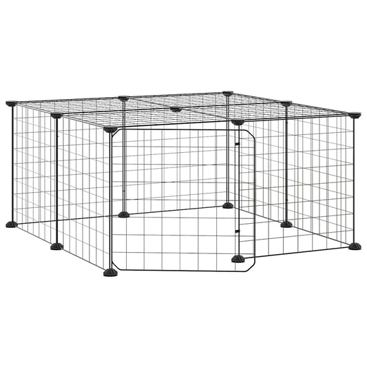 Pet Cage | Black | Powder-coated steel | Adjustable | Expandable