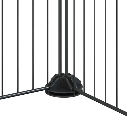 8-Panel Pet Cage Black 35x35 cm Steel