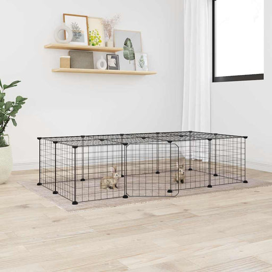 Pet Cage | Black | Powder-coated steel | 35 x 35 cm panels |  Modular