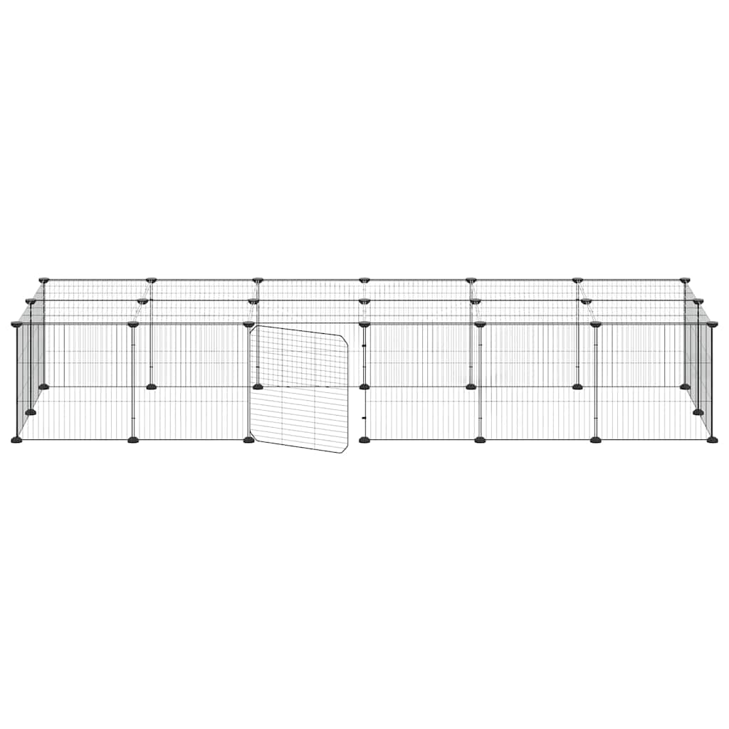 Pet Cage | Black | Powder-Coated Steel | Medium | Expandable | Pet Cage