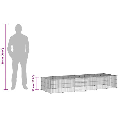 Pet Cage | Black | Powder-Coated Steel | Medium | Expandable | Pet Cage