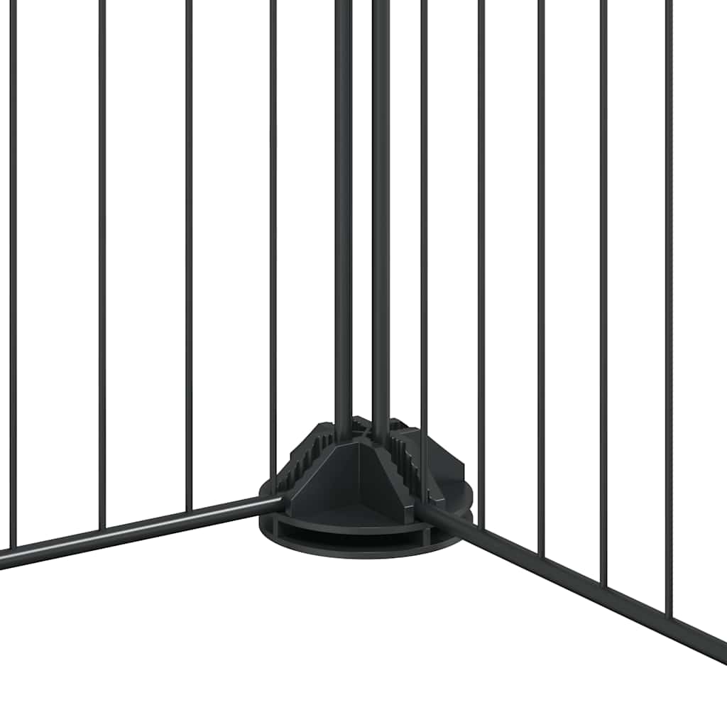 36-Panel Pet Cage with Door Black 35x35 cm Steel