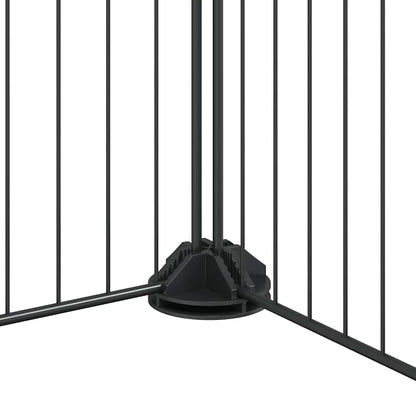 36-Panel Pet Cage with Door Black 35x35 cm Steel