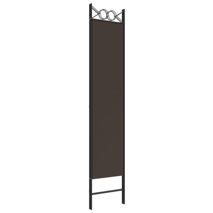 3-Panel Room Divider Brown 120x200 cm Fabric