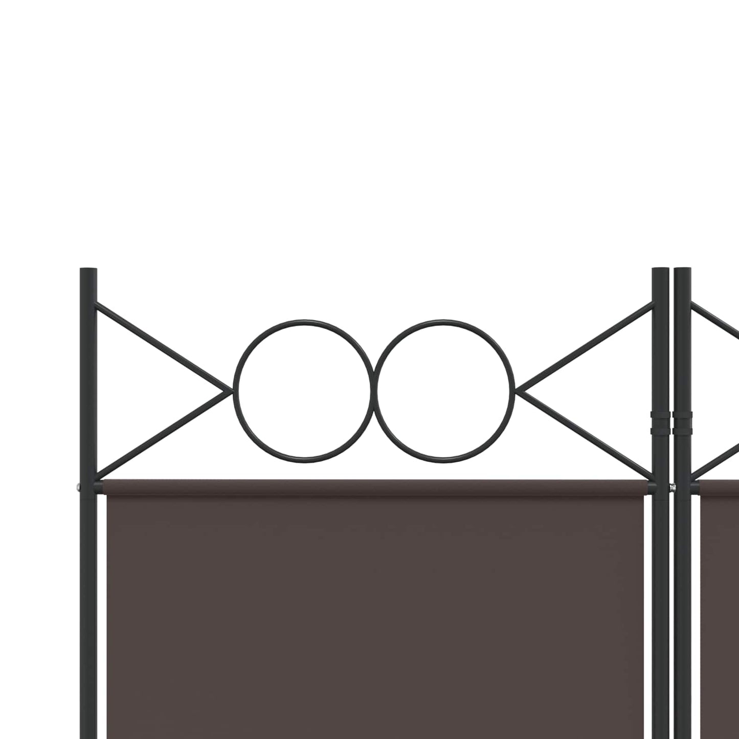 6-Panel Room Divider Brown 240x200 cm Fabric