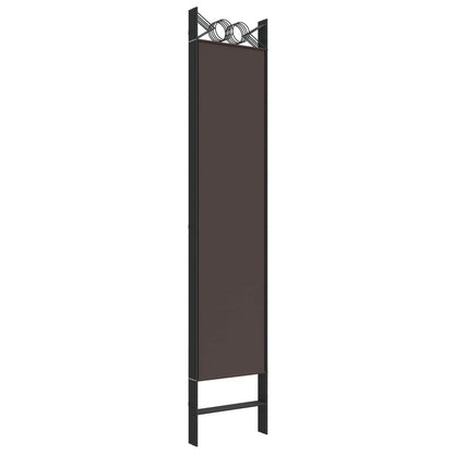 6-Panel Room Divider Brown 240x200 cm Fabric