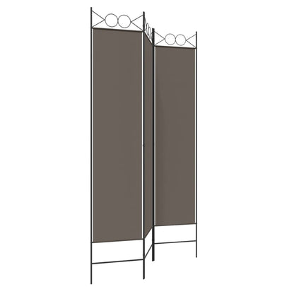 3-Panel Room Divider Anthracite 120x220 cm Fabric