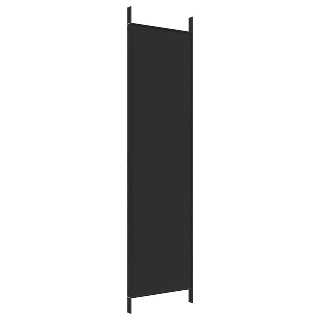 3-Panel Room Divider Black 150x200 cm Fabric