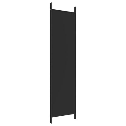 3-Panel Room Divider Black 150x200 cm Fabric