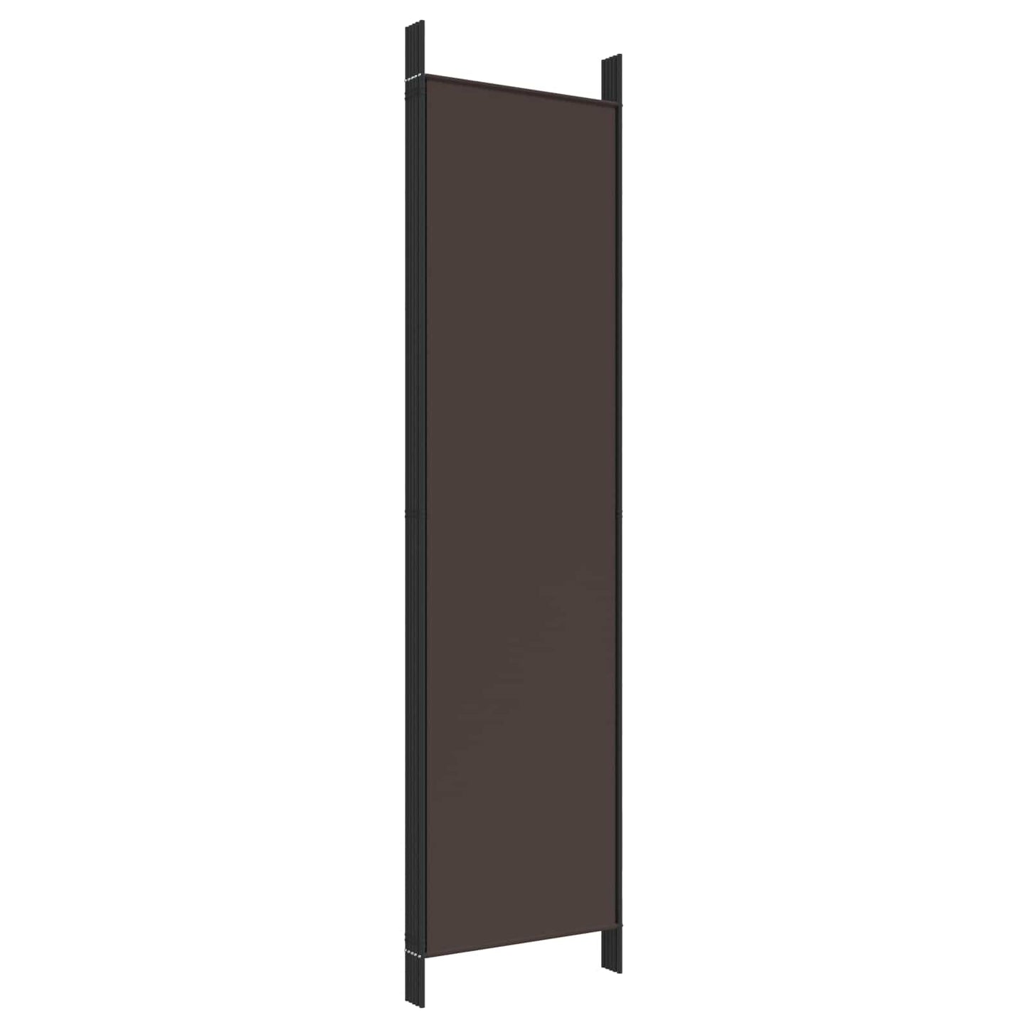 5-Panel Room Divider Brown 250x200 cm Fabric