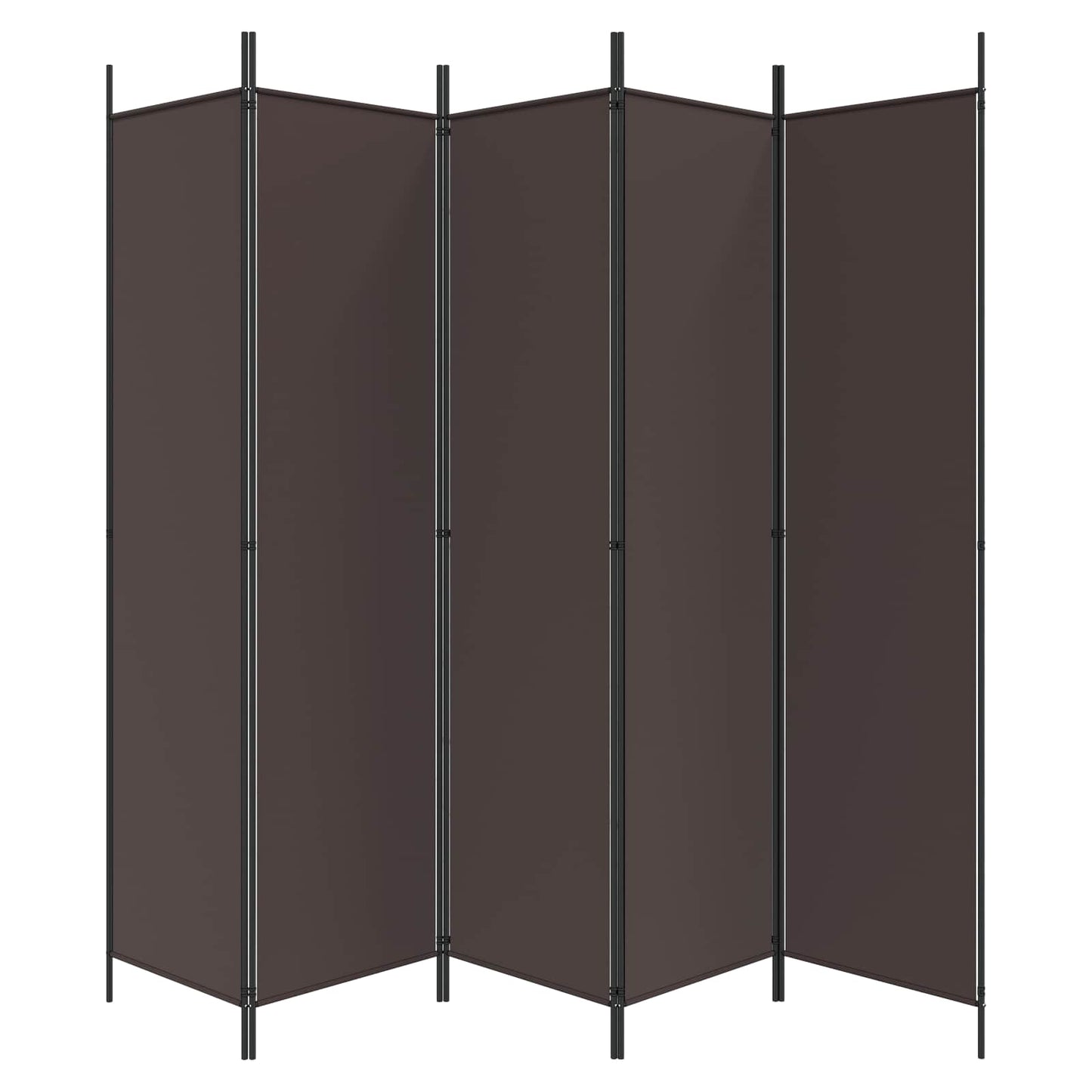 6-Panel Room Divider Brown 300x200 cm Fabric