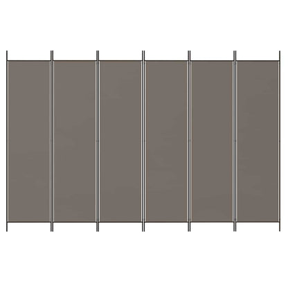6-Panel Room Divider Anthracite 300x200 cm Fabric
