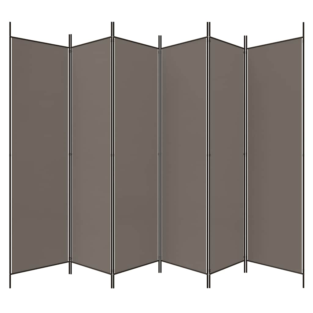 6-Panel Room Divider Anthracite 300x200 cm Fabric
