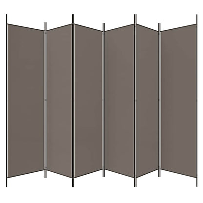 6-Panel Room Divider Anthracite 300x200 cm Fabric
