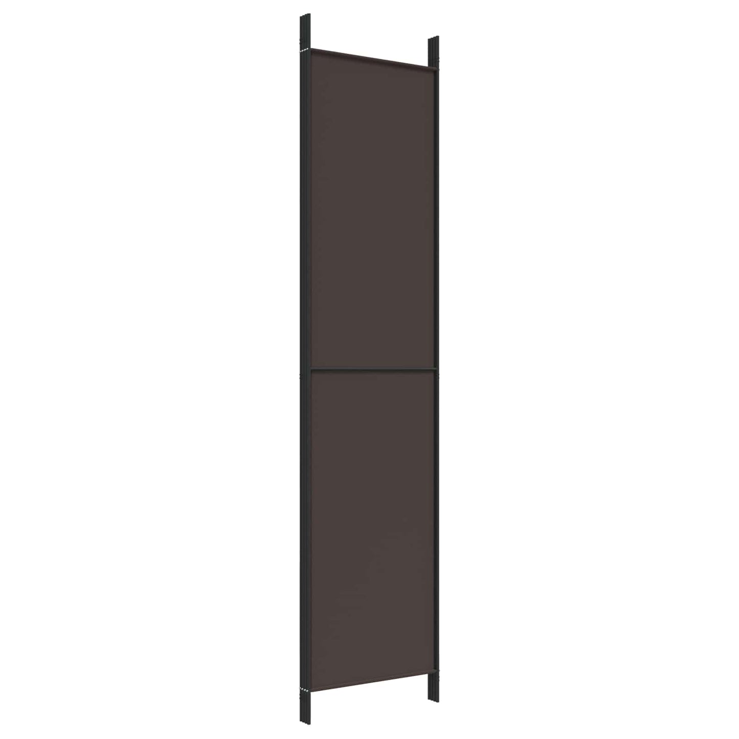 4-Panel Room Divider Brown 200x220 cm Fabric