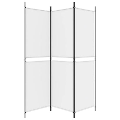 3-Panel Room Divider White 150x180 cm Fabric