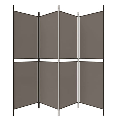 4-Panel Room Divider Anthracite 200x180 cm Fabric