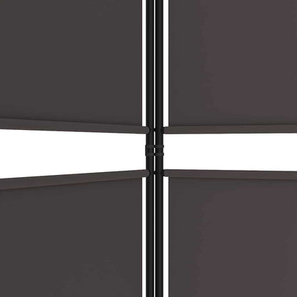 5-Panel Room Divider Brown 250x180 cm Fabric