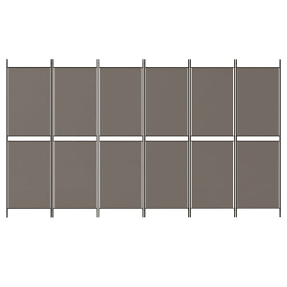 6-Panel Room Divider Anthracite 300x180 cm Fabric