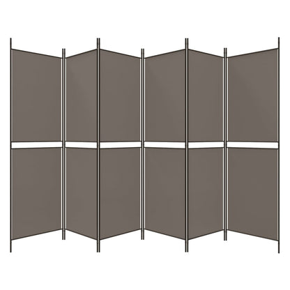 6-Panel Room Divider Anthracite 300x180 cm Fabric