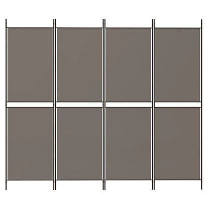 4-Panel Room Divider Anthracite 200x200 cm Fabric