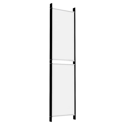 5-Panel Room Divider White 250x200 cm Fabric