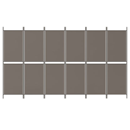 6-Panel Room Divider Anthracite 300x200 cm Fabric