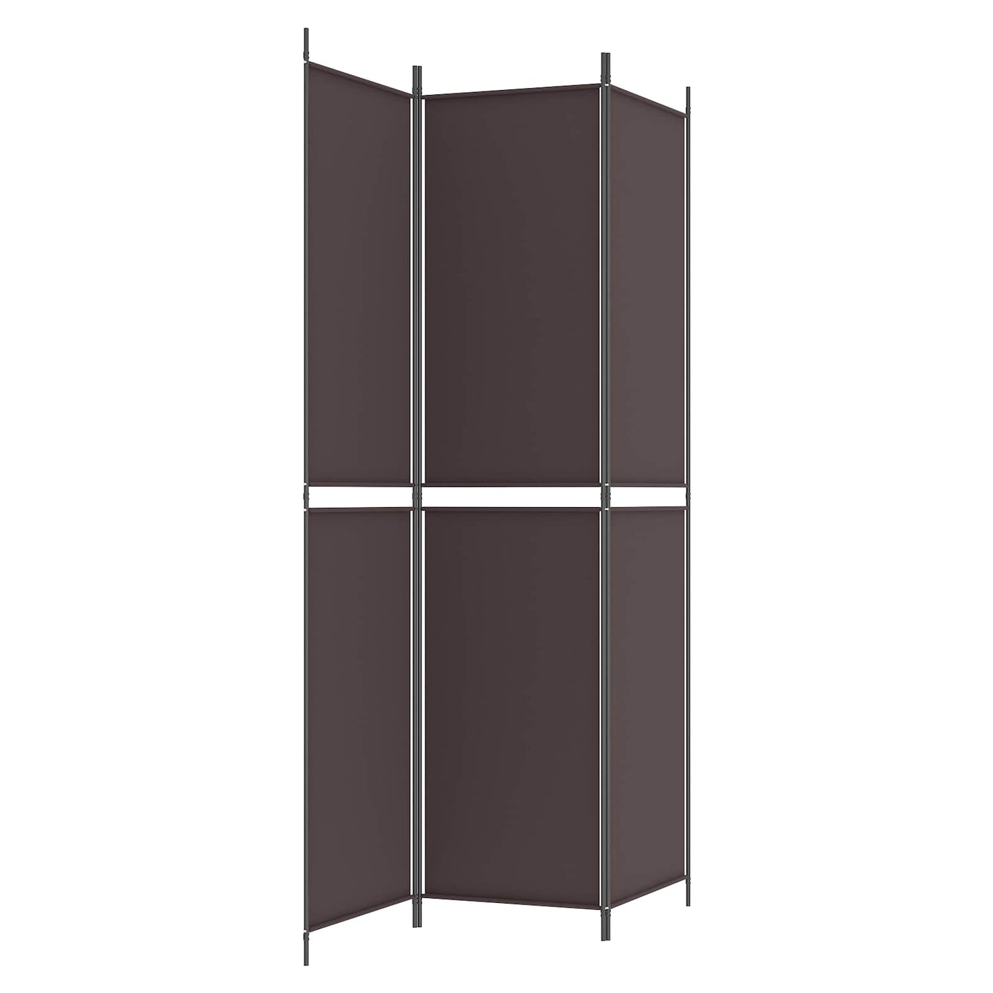 3-Panel Room Divider Brown 150x220 cm Fabric