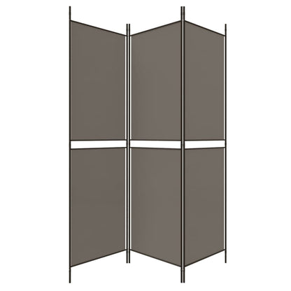 3-Panel Room Divider Anthracite 150x220 cm Fabric