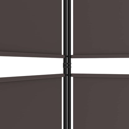 4-Panel Room Divider Brown 200x220 cm Fabric