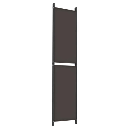 4-Panel Room Divider Brown 200x220 cm Fabric