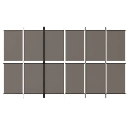 6-Panel Room Divider Anthracite 300x220 cm Fabric