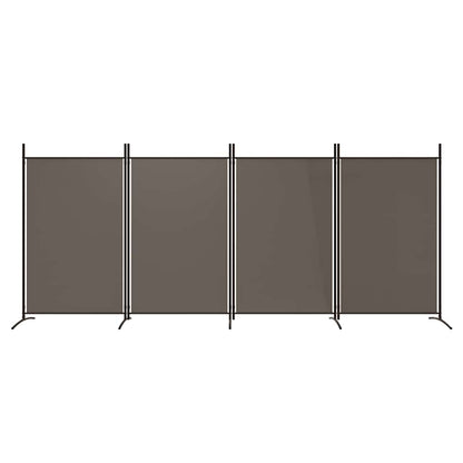 4-Panel Room Divider Anthracite 346x180 cm Fabric