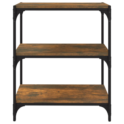 Book Cabinet Smoked Oak 60x33x70,5 cm Engineered Wood and Steel