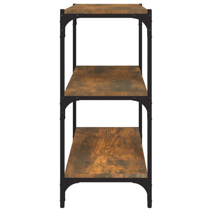 Book Cabinet Smoked Oak 60x33x70,5 cm Engineered Wood and Steel