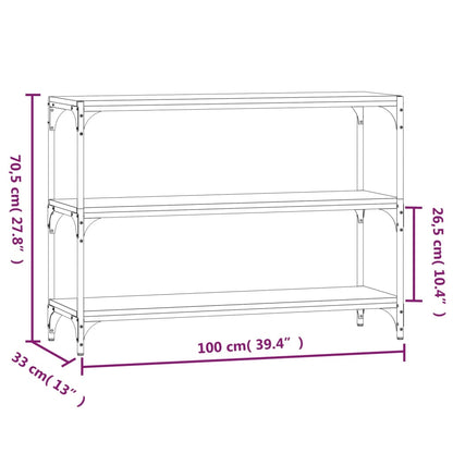 Book Cabinet Sonoma Oak 100x33x70.5cm Engineered Wood and Steel