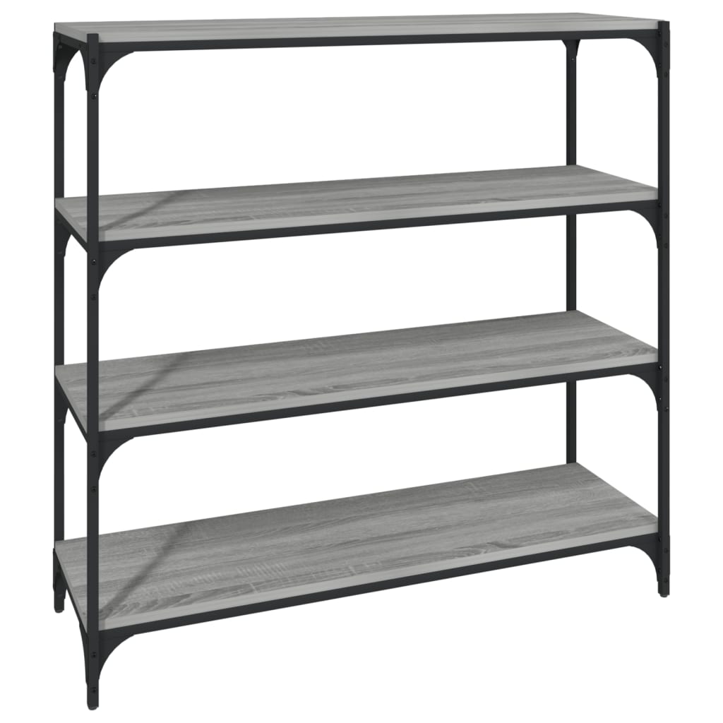 Book Cabinet Grey Sonoma 100x33x100cm Engineered Wood and Steel