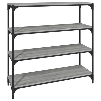 Book Cabinet Grey Sonoma 100x33x100cm Engineered Wood and Steel