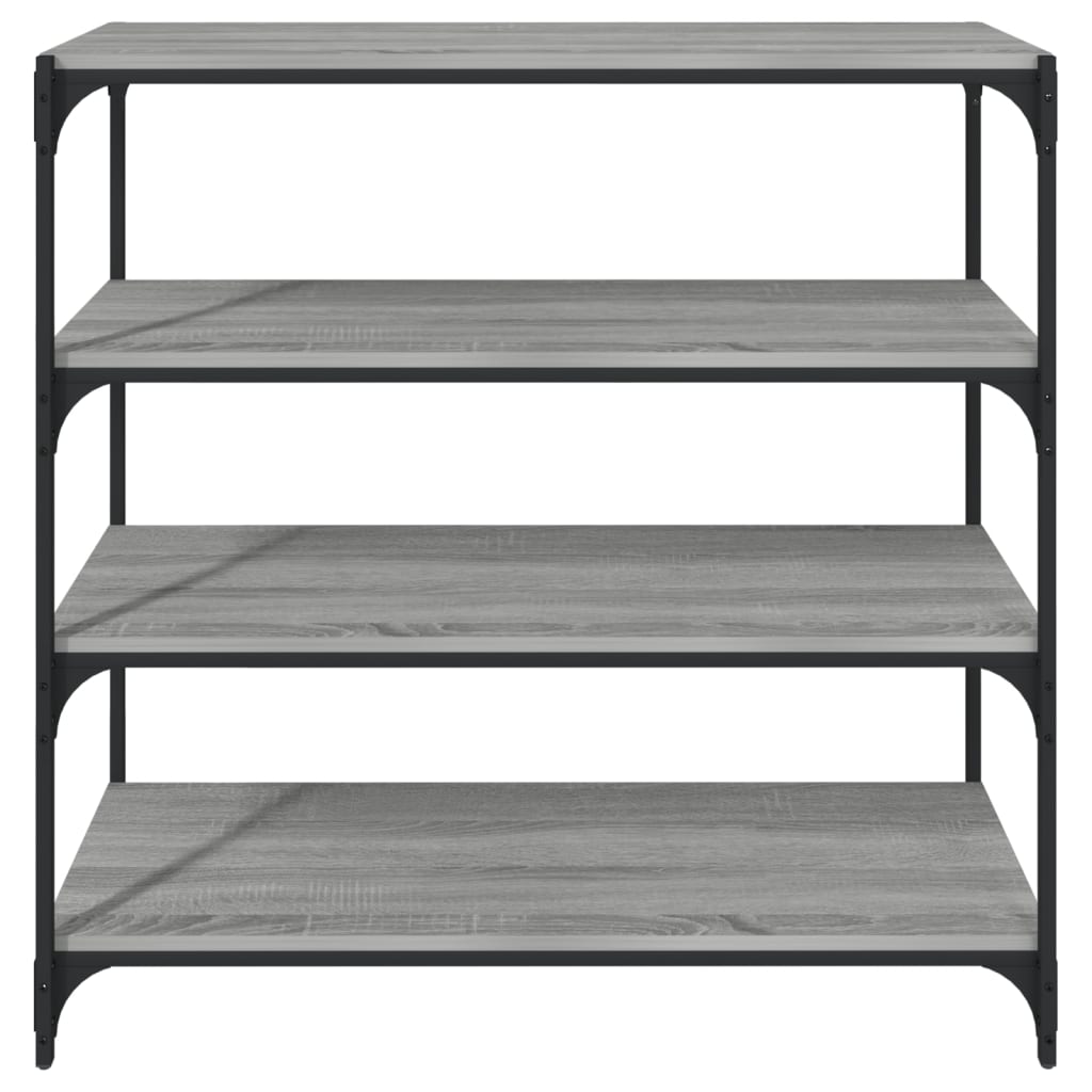 Book Cabinet Grey Sonoma 100x33x100cm Engineered Wood and Steel