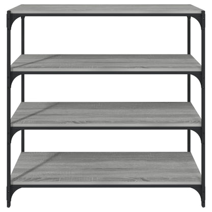 Book Cabinet Grey Sonoma 100x33x100cm Engineered Wood and Steel