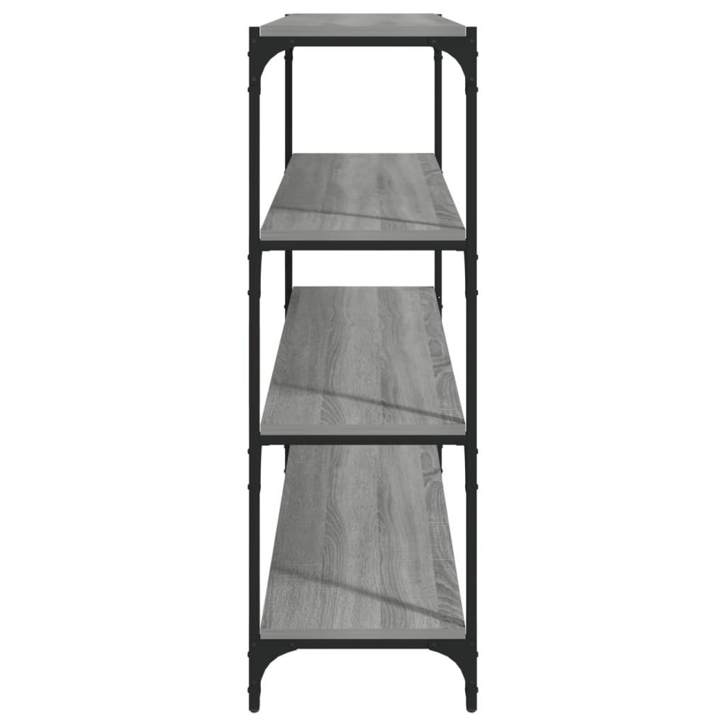 Book Cabinet Grey Sonoma 100x33x100cm Engineered Wood and Steel