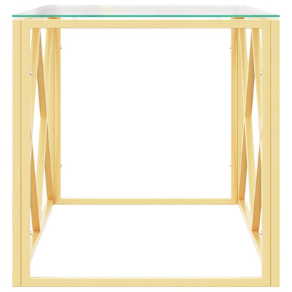 Coffee Table 110x45x45 cm Stainless Steel and Glass