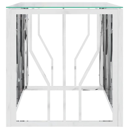 Coffee Table 110x45x45 cm Stainless Steel and Glass