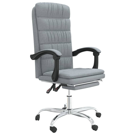 Reclining Office Chair Light Grey Fabric