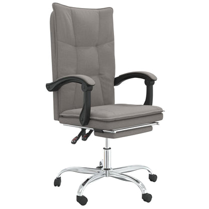 Reclining Office Chair Taupe Fabric